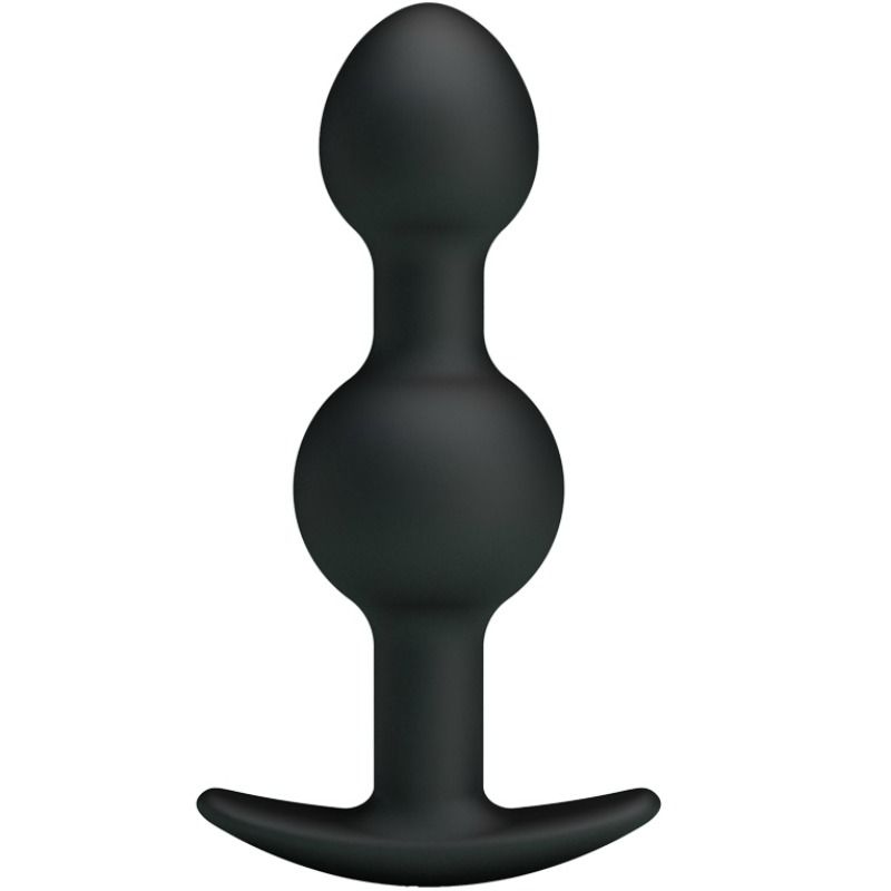 PRETTY LOVE – BALLES ANAL EN SILICONE SPÉCIALE STIMULATION 10.3 CM NOIRES