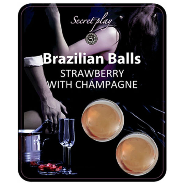 SECRETPLAY – ENSEMBLE DE BOULES BRÉSILIENNES  FRAISE ET CHAMPAGNE