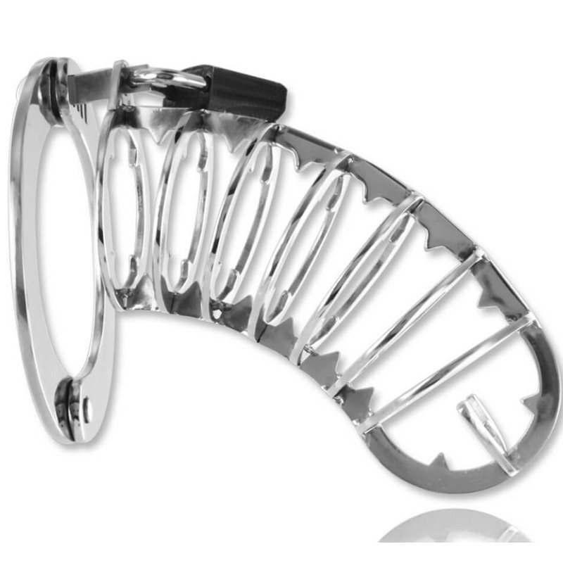 METAL HARD – CAGE  PÉNIS AVEC SERRURE DE SÉCURITÉ 14 CM