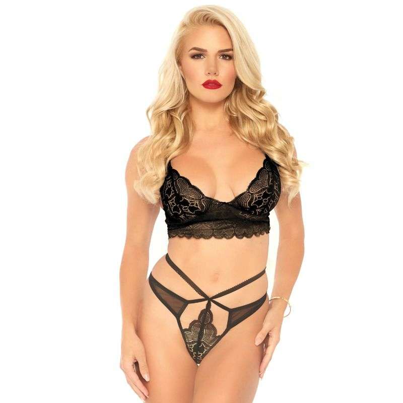 LEG AVENUE – ENSEMBLE 2 PIÈCES STRAPPY CUT G STRING M/L