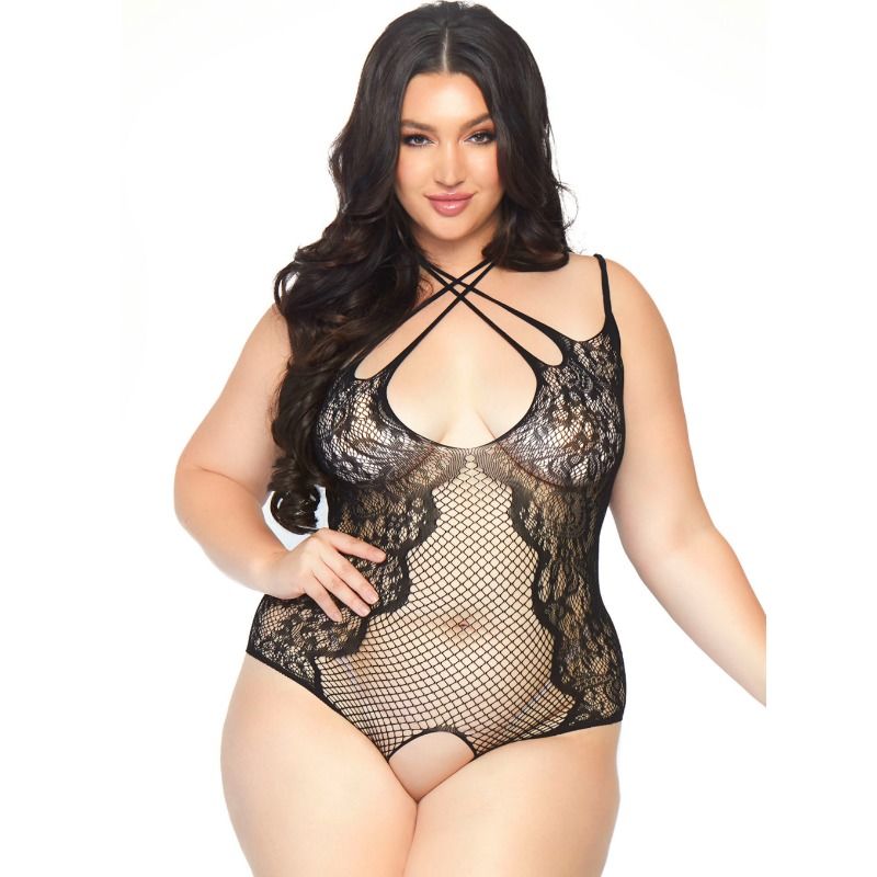 LEG AVENUE – TEDDY SANS CROTHLESS 1X-2X