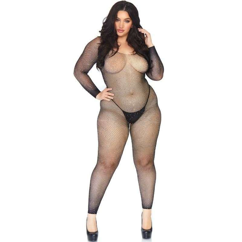 LEG AVENUE – BAS DE CORPS EN FILET CRISTALLISÉ LEG AVENUE – 1X-2X