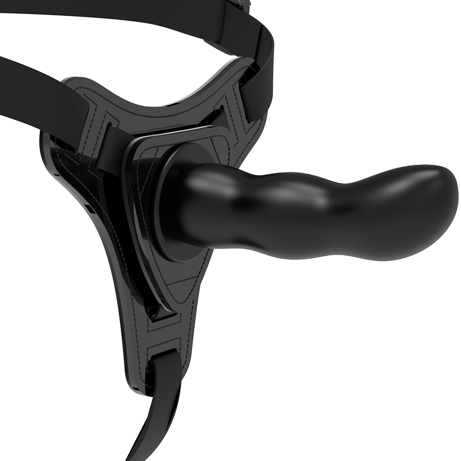 FETISH SUBMISSIVE HARNESS – SILICONE NOIR POINT G 16 CM