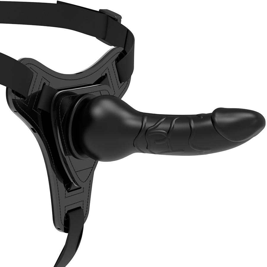 FETISH SUBMISSIVE HARNESS – SILICONE NOIR RÉALISTE 16 CM