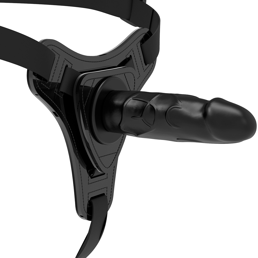 FETISH SUBMISSIVE HARNESS – SILICONE NOIR RÉALISTE 15 CM