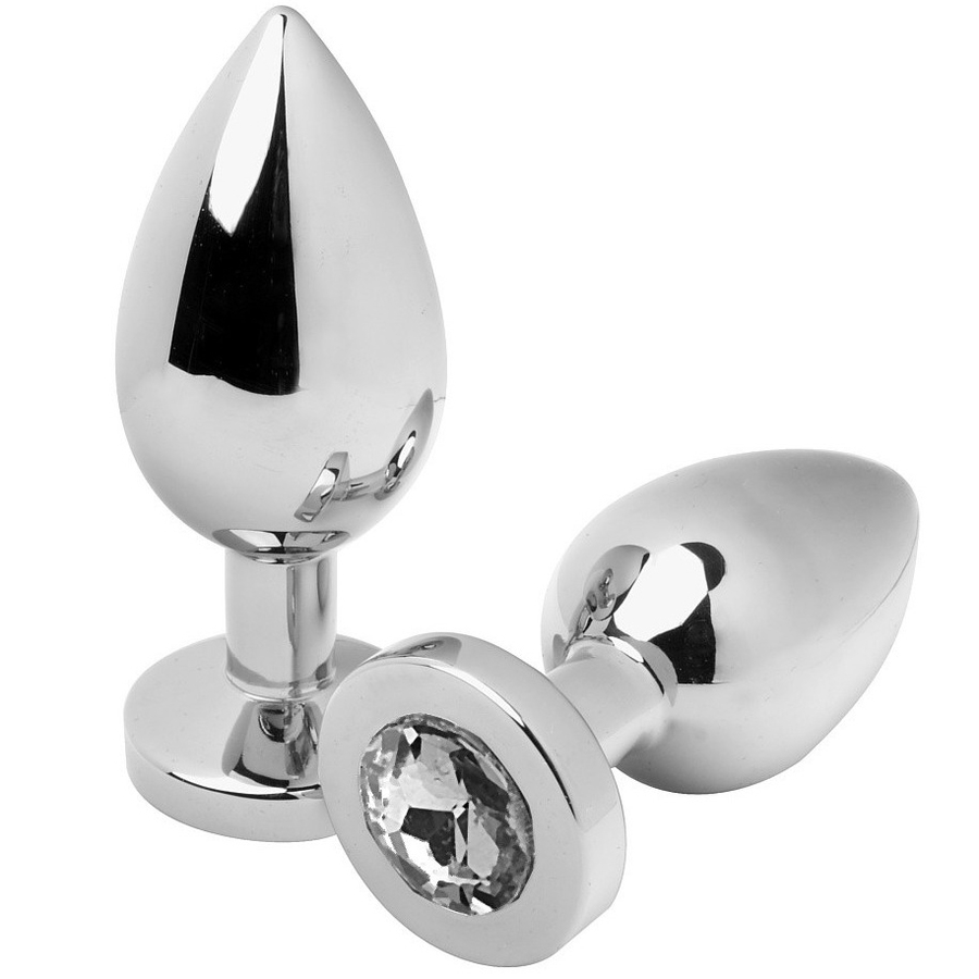 METAL HARD – PLUG ANAL DIAMANT TRANSPARENT PETIT 5,71CM