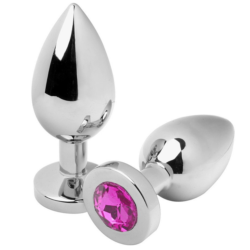 METAL HARD – PLUG ANAL DIAMANT ROSE PETIT 5,71CM