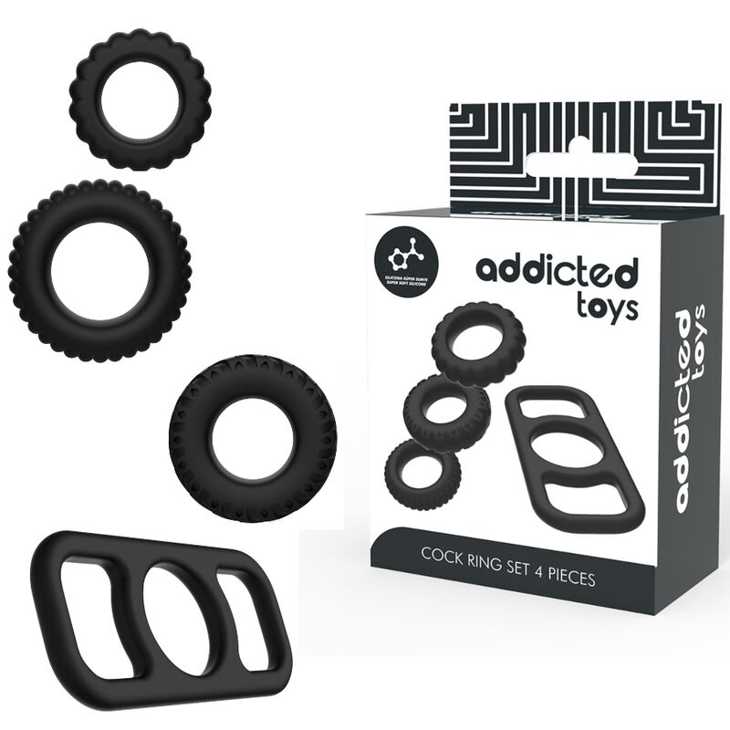 ADDICTED TOYS – ENSEMBLE DANNEAU PÉNIAL 4 PIÈCES