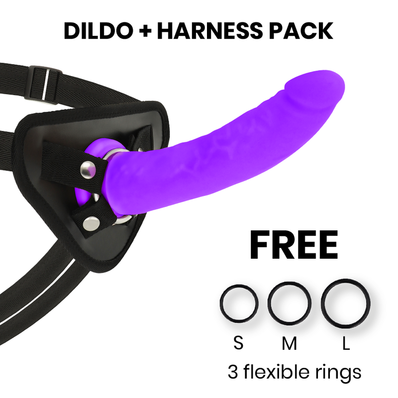 DELTA CLUB – TOYS ARNES + DONG SILICONE VIOLET 20 CM -O- 4 CM