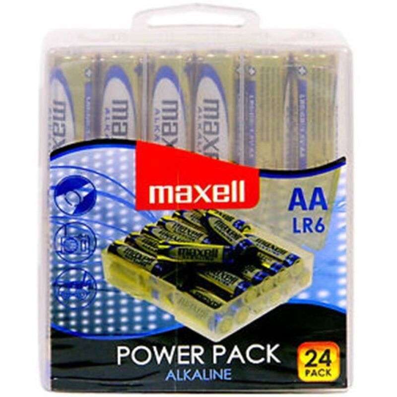MAXELL – PILES ALCALINES AA LR6 PACK * 24 PILES